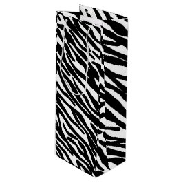 Schwarz-weiße Zebrastreifen, Zebrafelldruck Geschenktüte Für Weinflaschen