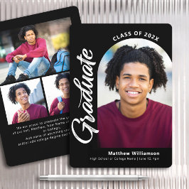 Schwarz-weißer Abschluss 4 Foto Fettformatierung Ankündigung