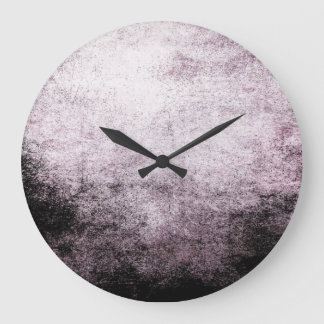 Schwarz-weißer abstrakter Grunge-Vintage Wand-Uhr Große Wanduhr