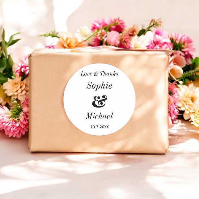 Schwarz-weißer Aufkleber für die Braut (Von Creator hochgeladen)