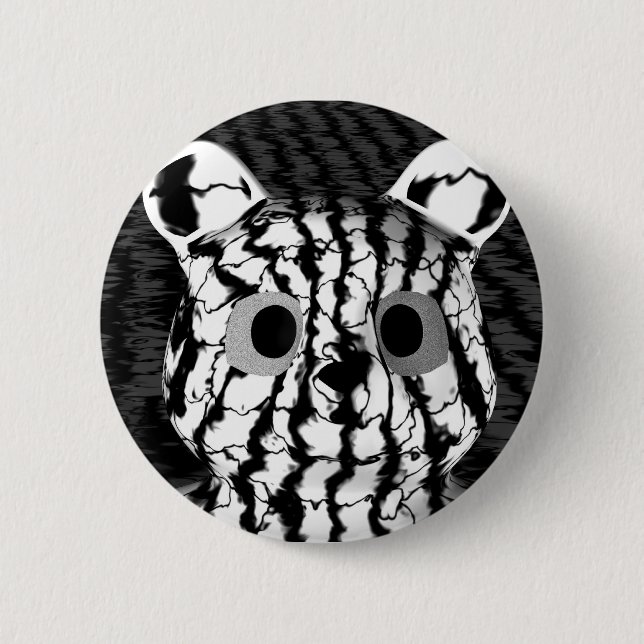Schwarz-weißer Bär Button (Vorderseite)