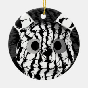 Schwarz-weißer Bär Keramikornament
