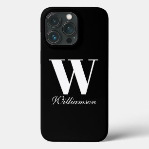 Schwarz-weißer benutzerdefinierter Skriptname für  Case-Mate iPhone Hülle