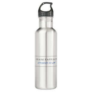 Schwarz-weißer Berater Rechtsanwalt Edelstahlflasche