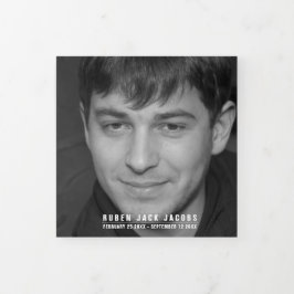 Schwarz-weißer Bestattungsservice Einfach kundensp Dreifach-gefaltete Programmkarte