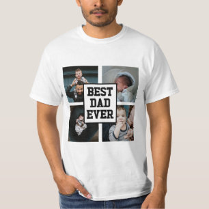 Schwarz-weißer bester Vater je benutzerdefiniertes T-Shirt