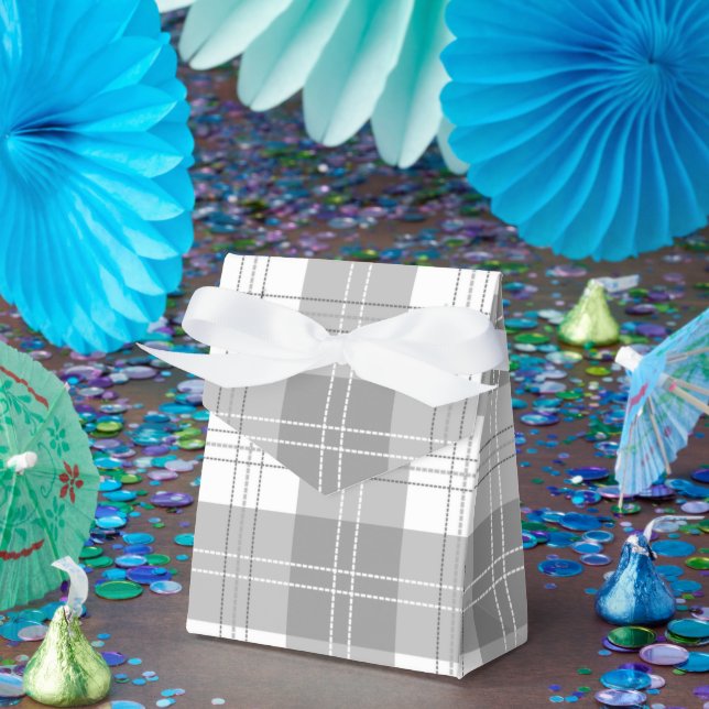 Schwarz-weißer Büffel-Karo Geschenkschachtel (Party)