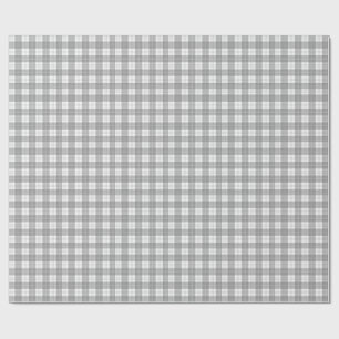 Schwarz-weißer Büffel-Karostoff Geschenkpapier