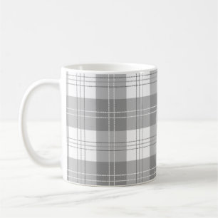 Schwarz-weißer Büffel-Karostoff Kaffeetasse