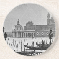Schwarz-weißer Canal Venedig Italien Reisen