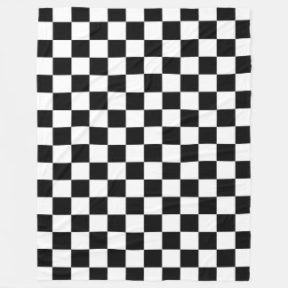 Schwarz-weißer Checked Checked Checked Karo Fleecedecke