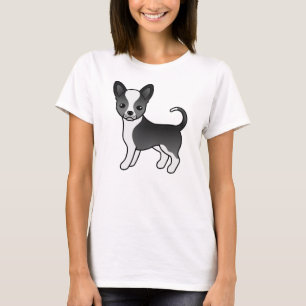 Schwarz-weißer Chihuahua mit glattem Fell als Cart T-Shirt