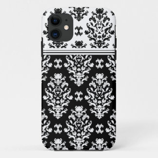 Schwarz-weißer Damast iPhone 5 Hülle