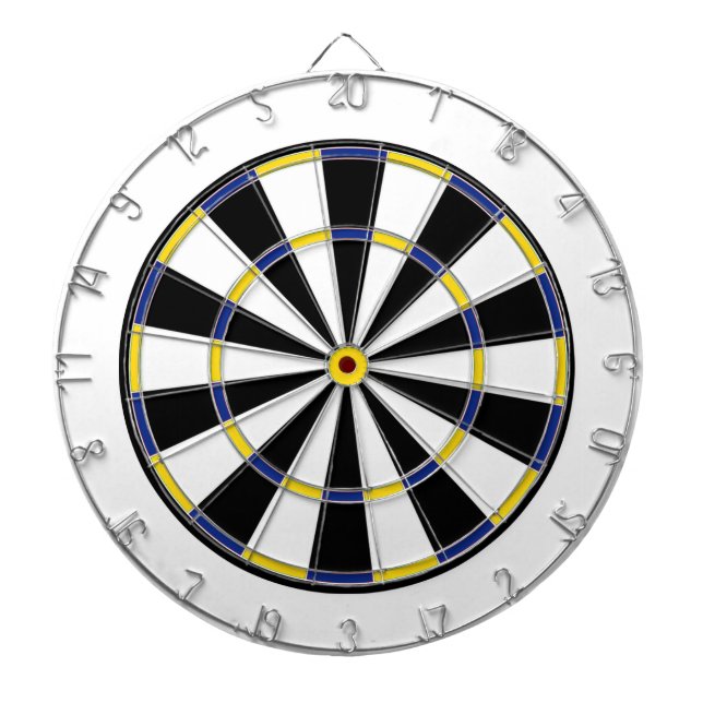 Schwarz-weißer Dartboard Dartscheibe (vorne)
