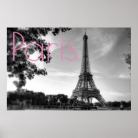 Schwarz-weißer Eiffelturm Paris Romantische Liebe