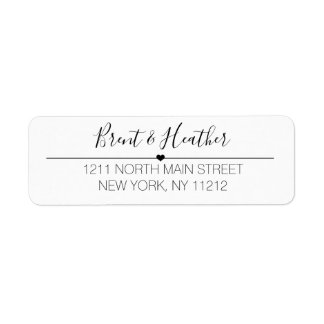 Schwarz-weißer einfacher Cursive Text und Herz