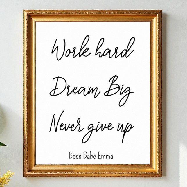 Schwarz-weißer Erfolgskurs: harter Spielraum Poster (Von Creator hochgeladen)