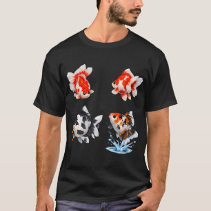 Schwarz Weißer Fantasie-Goldfisch T-Shirt