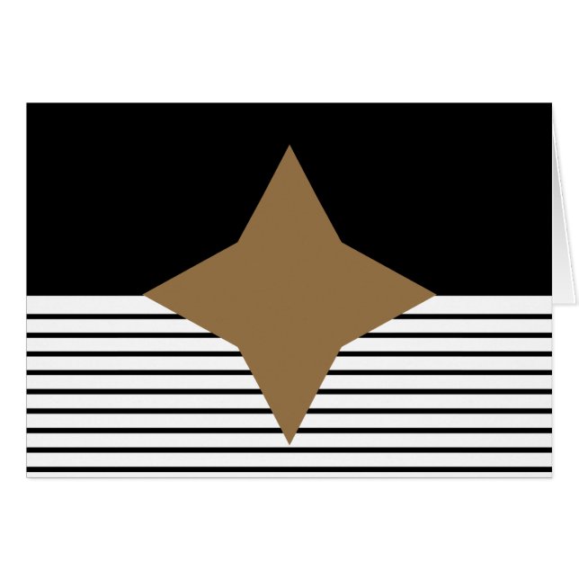 Schwarz-weißer Farbblock & Braun Diamond (Vorderseite (Horizontal))