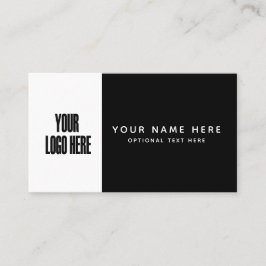 Schwarz-weißer Farbblock für Logo Minimalistisch Visitenkarte