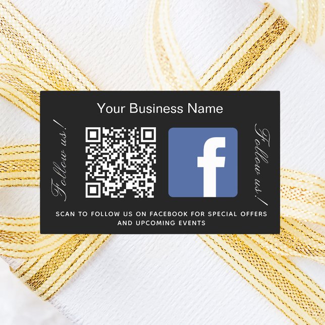 Schwarz-weißer Firmenname qr Code Facebook Rechteckiger Aufkleber (Von Creator hochgeladen)