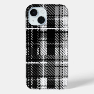 Schwarz-weißer Flannel Kariert Tartan Case-Mate iPhone Hülle