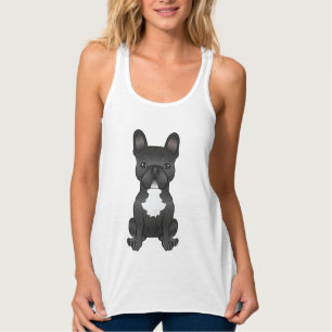 Schwarz-weißer Französischer Bulldogge Süßer Carto Tank Top