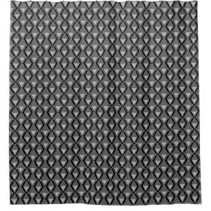 Schwarz-weißer geometrischer Deko Duschvorhang