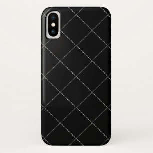 Schwarz-weißer gewellter Diamant-Karo iPhone X Case-Mate iPhone Hülle