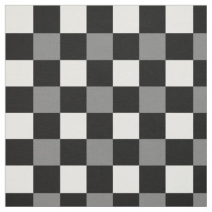Schwarz-weißer Gingham-kariertes Muster Stoff
