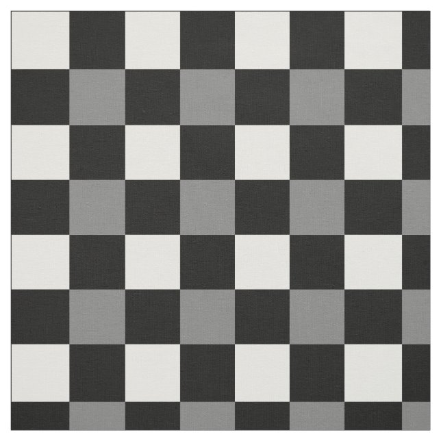 Schwarz-weißer Gingham-kariertes Muster Stoff (Muster)