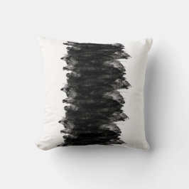 Schwarz-weißer Grunge Kissen
