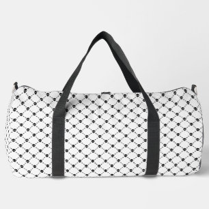 Schwarz-weißer Halbkugeldruck Duffle Bag