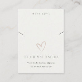 SCHWARZ-WEISSER HERZLEHRER-GIFT-ANZEIGE PLATZKARTE