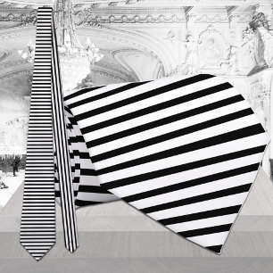 Schwarz-weißer horizontaler Streifen auf der ander Krawatte