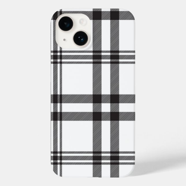 Schwarz-weißer Karierter Iphone-Fall Case-Mate iPhone Hülle (Rückseite)