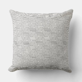 Schwarz-weißer Kissen