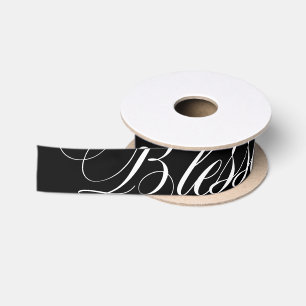 Schwarz-weißer Klassiker Satin Ribbon Satinband