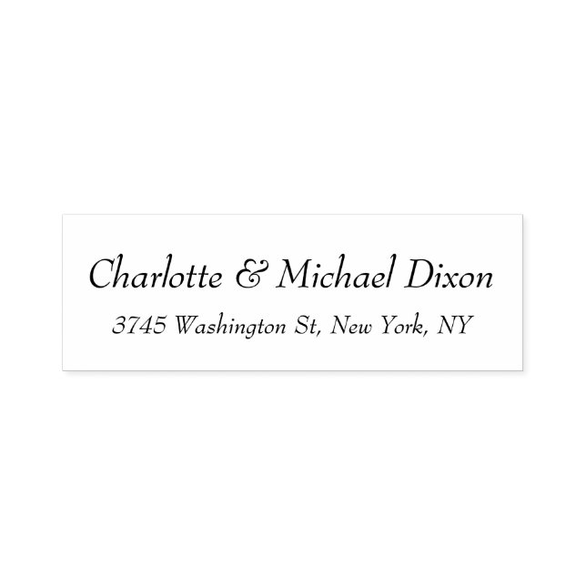 Schwarz-weißer klassischer, stilvoller Familiennam Permastempel (Design)