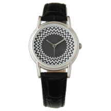 Schwarz-weißer Kreis Zickzack