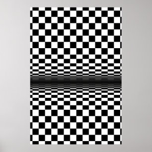 Schwarz-weißer Kunstkontrast Poster