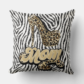 Schwarz-weißer Leopard-Druckkissen Kissen