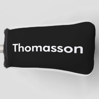 Schwarz-weißer Minimalistischer Personalisierter F Golf Headcover