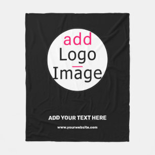 Schwarz-weißer Minimalwert für Business Chic Fleecedecke