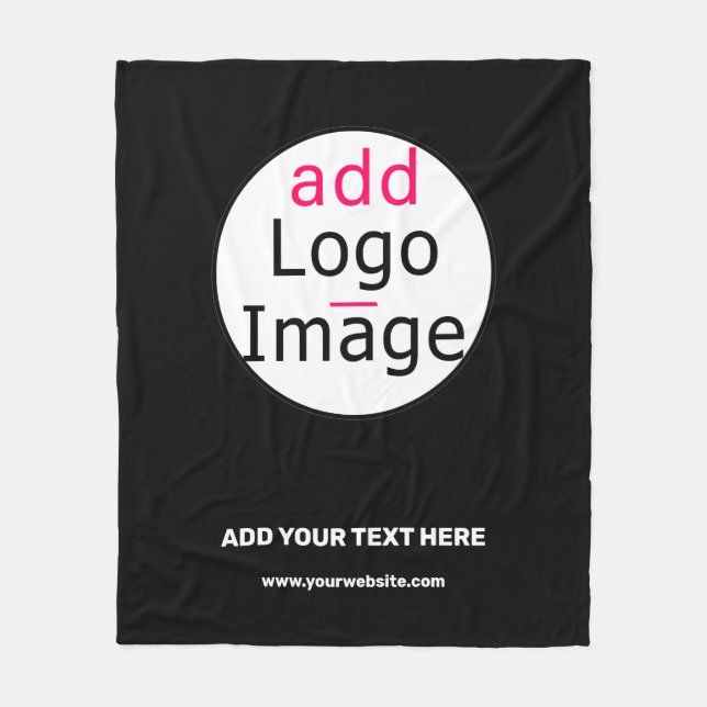 Schwarz-weißer Minimalwert für Business Chic Fleecedecke (Vorderseite)