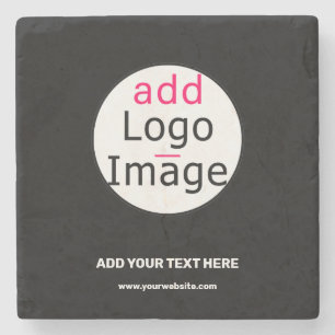 Schwarz-weißer Minimalwert für Business Chic Steinuntersetzer