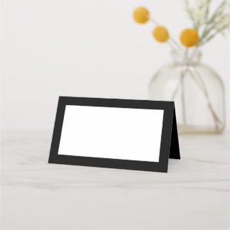 Schwarz-weißer moderner Minimalismus Platzkarte