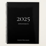 Schwarz-weißer moderner Minimalistischer Ernennung Planer<br><div class="desc">2024 Moderner Schwarz-Weiß Terminplaner mit einfachem Design. Mit minimalistischer weißer Typografie-Schrift können Sie Ihre eigenen Informationen hinzufügen. Ein beruflicher Veranstalter,  der Sie auf dem richtigen Weg behalte.</div>
