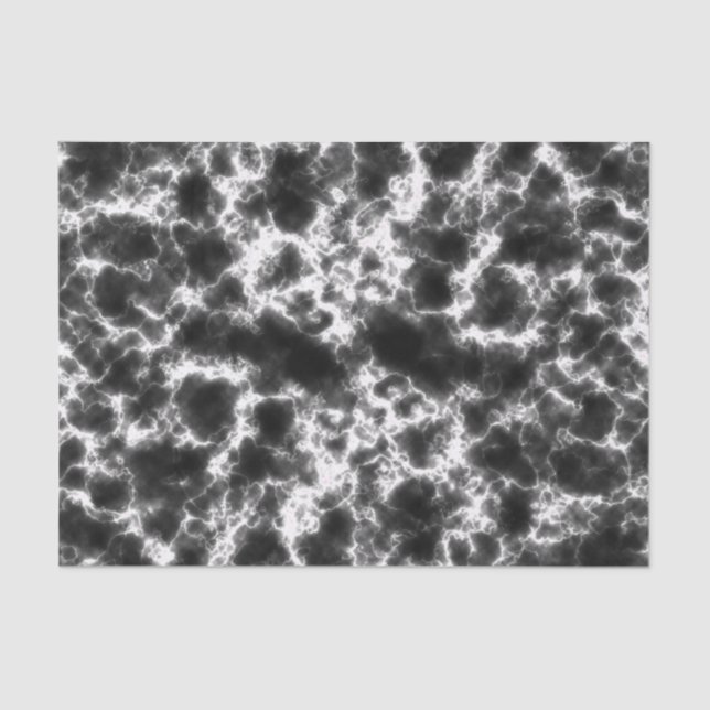 Schwarz-weißer, moderner schicker Marmor Seidenpapier (Vorderseite)