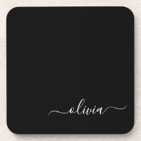 Schwarz-weißer Name für das Girl-Monogramm
